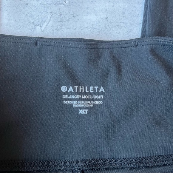 Athleta Delancey Moto Tight Black High Rise Leggings Size XL Tall - Picture 6 of 11